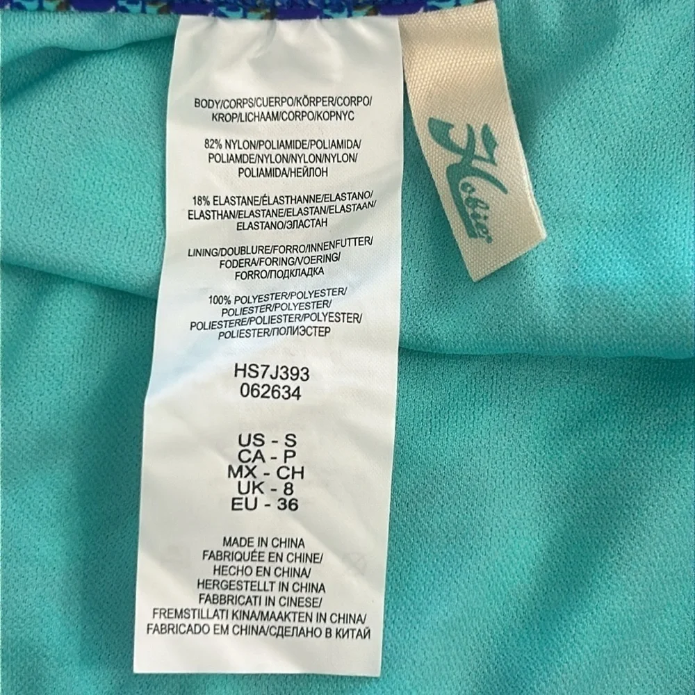 Hobie pink blue bikini swim bottom size small NWOT